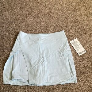 Lululemon super high rise side slit tennis skirt size 8 powder blue